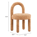  Zuo Curco 110992 Set of 2 Dining Chair - Brown IMAGE 5