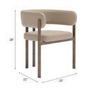  Zuo Ruge 110990 Set of 2 Dining Chair - Beige IMAGE 10