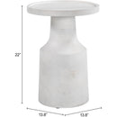  Zuo Cala 110971 Side Table - White IMAGE 8