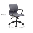  Zuo Stacy 110961 Office Chair - Dark Gray IMAGE 11