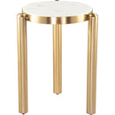  Zuo Noan 110954 Side Table - White/Gold IMAGE 1