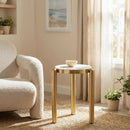  Zuo Noan 110954 Side Table - White/Gold IMAGE 7