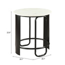  Zuo Obel 110948 Side Table - White/Black IMAGE 6