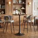  Zuo Brew 110946 Barstool - Beige/Walnut IMAGE 5