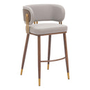  Zuo Brew 110946 Barstool - Beige/Walnut IMAGE 9