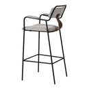  Zuo Couva 110937 Set of 2 Barstool - Gray Tweed IMAGE 4