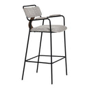  Zuo Couva 110937 Set of 2 Barstool - Gray Tweed IMAGE 6
