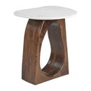  Zuo Vara 110934 Side Table - White/Walnut IMAGE 3