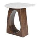  Zuo Vara 110934 Side Table - White/Walnut IMAGE 6