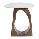  Zuo Vara 110934 Side Table - White/Walnut IMAGE 8