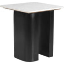  Zuo Fiora 110933 Side Table - White/Black IMAGE 1