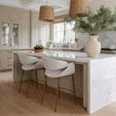  Zuo Limay 110930 Counter Stool - Beige/Walnut IMAGE 10