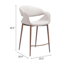  Zuo Limay 110930 Counter Stool - Beige/Walnut IMAGE 11