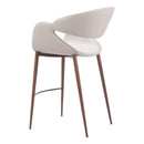  Zuo Limay 110930 Counter Stool - Beige/Walnut IMAGE 2