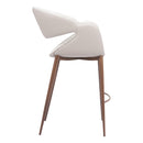  Zuo Limay 110930 Counter Stool - Beige/Walnut IMAGE 3