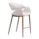  Zuo Limay 110930 Counter Stool - Beige/Walnut IMAGE 4