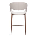  Zuo Limay 110930 Counter Stool - Beige/Walnut IMAGE 6