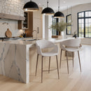  Zuo Limay 110930 Counter Stool - Beige/Walnut IMAGE 7