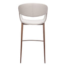  Zuo Limay 110929 Barstool - Beige/Walnut IMAGE 2