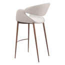  Zuo Limay 110929 Barstool - Beige/Walnut IMAGE 3