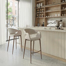  Zuo Limay 110929 Barstool - Beige/Walnut IMAGE 5