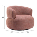 Zuo Venezia 110893 Swivel Chair - Brown IMAGE 11