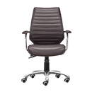  Zuo Enterprise 110884 Low Back Office Chair - Espresso IMAGE 2