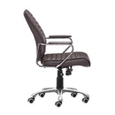 Zuo Enterprise 110884 Low Back Office Chair - Espresso IMAGE 4
