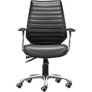  Zuo Enterprise 110882 Low Back Office Chair - Black IMAGE 3