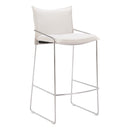  Zuo Pola 110875 Barstool - White IMAGE 5