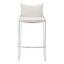  Zuo Pola 110875 Barstool - White IMAGE 9
