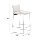 Zuo Pola 110872 Counter Stool - White IMAGE 9
