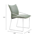 Zuo Pola 110871 Set of 2 Dining Chair - Green IMAGE 7