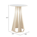  Zuo Axis 110868 Bar Table - White IMAGE 6