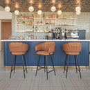  Zuo Juno 110867 Set of 2 Barstool - Brown IMAGE 11