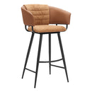  Zuo Juno 110867 Set of 2 Barstool - Brown IMAGE 1