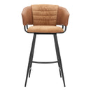  Zuo Juno 110867 Set of 2 Barstool - Brown IMAGE 6