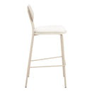  Zuo Zeal 110866 Set of 4 Barstool - Light Gray/Beige IMAGE 4