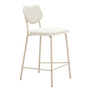  Zuo Zeal 110865 Set of 4 Counter Stool - Light Gray/Beige IMAGE 1