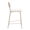  Zuo Zeal 110865 Set of 4 Counter Stool - Light Gray/Beige IMAGE 2