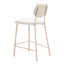  Zuo Zeal 110865 Set of 4 Counter Stool - Light Gray/Beige IMAGE 8