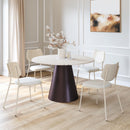  Zuo Zeal 110864 Set of 4 Dining Chair - Light Gray/Beige IMAGE 6