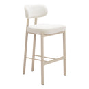  Zuo Aurea 110863 Set of 2 Barstool - Light Gray IMAGE 1