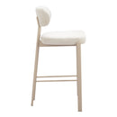  Zuo Aurea 110863 Set of 2 Barstool - Light Gray IMAGE 4