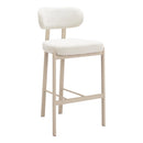  Zuo Aurea 110863 Set of 2 Barstool - Light Gray IMAGE 6