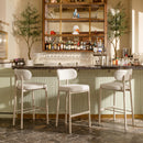  Zuo Aurea 110863 Set of 2 Barstool - Light Gray IMAGE 9