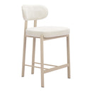  Zuo Aurea 110862 Set of 2 Counter Stool - Light Gray IMAGE 1