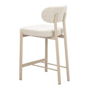  Zuo Aurea 110862 Set of 2 Counter Stool - Light Gray IMAGE 3