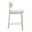 Zuo Aurea 110862 Set of 2 Counter Stool - Light Gray IMAGE 5