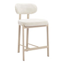  Zuo Aurea 110862 Set of 2 Counter Stool - Light Gray IMAGE 6